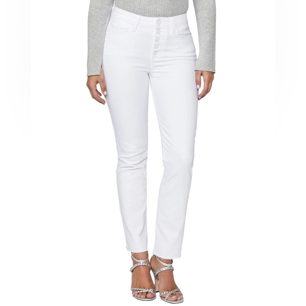 NWT PAIGE Cindy High Rise Straight Ankle Jean in ‘Crisp Blanc’ Size 25 (US 2)